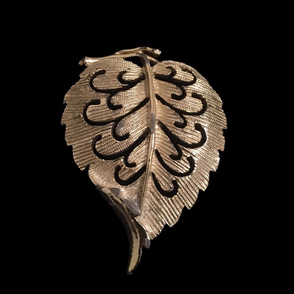Vintage Silver Leaf Brooch Pin - Picture 3 of 5